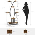 VOZZYOTO Plant Stand Indoor with Grow Lights - Image 2